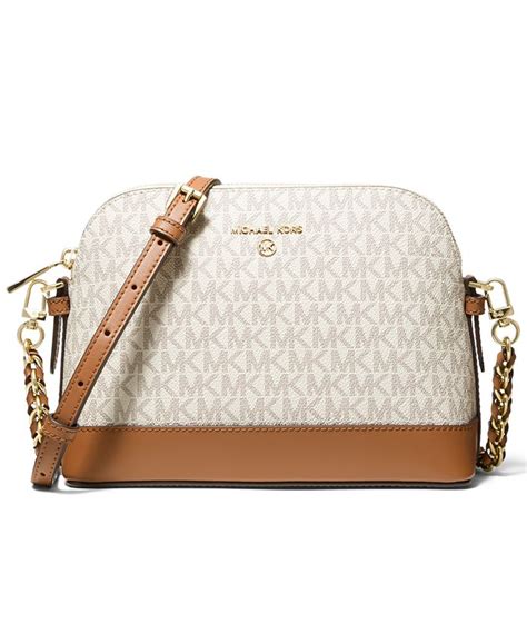 michael michael kors signature jet set charm small dome crossbody